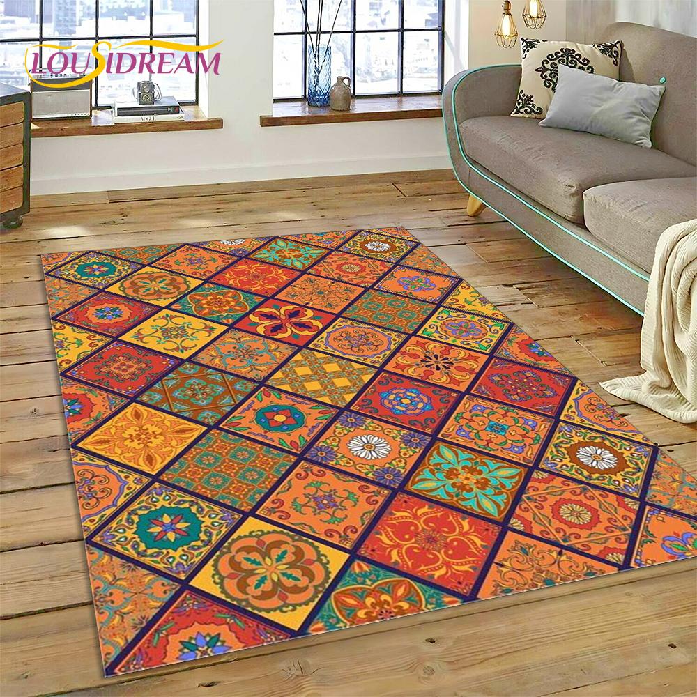Bohemia Nordic Celts Turkish Series Carpet Rug for Home Living Room Bedroom Sofa Doormat Decor,kid Area Rug Non-slip Floor Mat