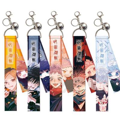 Anime Jujutsu Kaisen Laqcnyard Popruh Keychain Cartoon Figure Gojo Satoru Yuji Itadori Streamer Bag Přívěsek na klíče