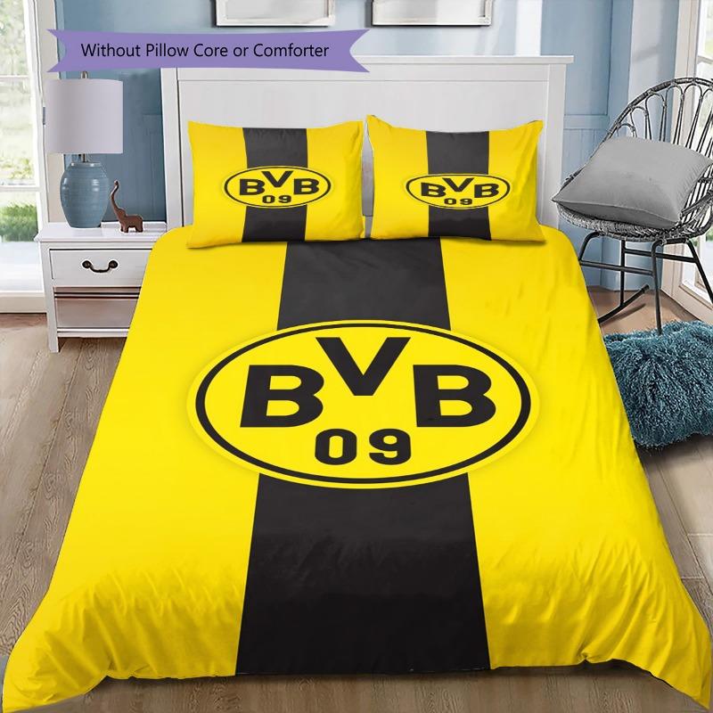 Borussia Dortmund BVB 09 Bettwäsche-Set 3 Teile Bettbezug Kissenbezüge Bettwäsche