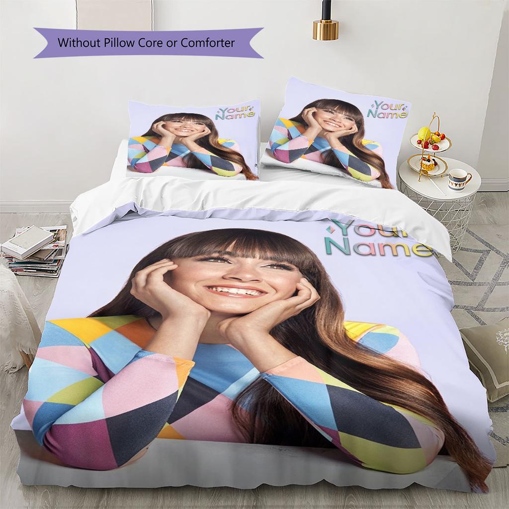 Aitana Custom Name Pattern Bedding,Quilt Set Quilt Cover Pillowcase Home Birthday Gift(1 * duvet cover + 2 * pillowcase, without core)