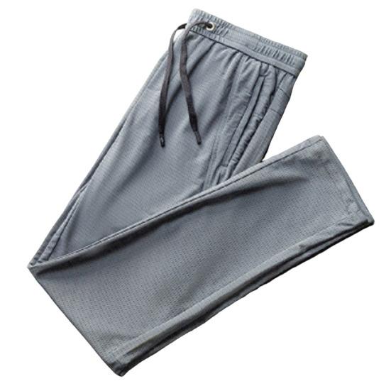 שיקי Loose ספיגת זיעה ספורטיבית דקה רשת קיץ מכנסי טרנינג גברים מכנסי בגד