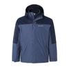 Hiking Minimalist Logo Fleece Hooded Casual Jacket Men Jackets Dark-Blue WE3321-478