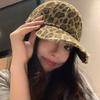 Trendy fashion leopard print baseball cap children street cool personality retro wide brim sunshade cap