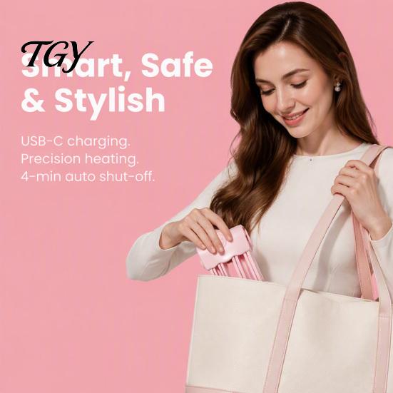 Electric Hair Volumizing Clamp 2Pcs Cordless Heated Volume Clip, Root Lifter Comb for Fine Flat Portable Clip Bangs Styling, USB Rechargeable