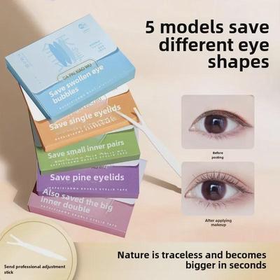 Autocollants invisibles double paupière: Auto-adhésif, Fini Naturel pour Paupières Simples ou Gonflées