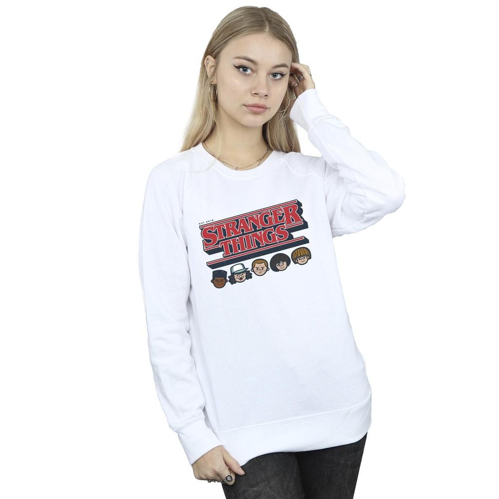Netflix Womens/Ladies Stranger Things Caricature Logo Sweatshirt