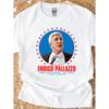 Herren weißes Baumwoll-T-Shirt mit Enrico Pallazzo 1988 Nationalhymnen-Grafik, Rundhalsausschnitt, kurzen Ärmeln, lockerer Passform, weichem Stoff, patriotischem Stern
