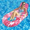 Maple Leaf Inflatable Water Lounger with Cup Holder and Mesh Bed