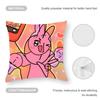 Pink Bunny Cue Cushion Cover Anti-dustmite Pillowcase Invisible Zipper Silky Short Plush Sofa Cushion Cover