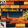 2D Flat, Vintage Aluminum Sign, 1pc, Marrakech Theme,Decorative Plaque & Ornament, Vintage Style Decor, City Theme Wall Art