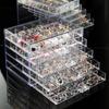 Clear 5-Layer Jewelry & Nail Art Organizer Box with 120 Compartments