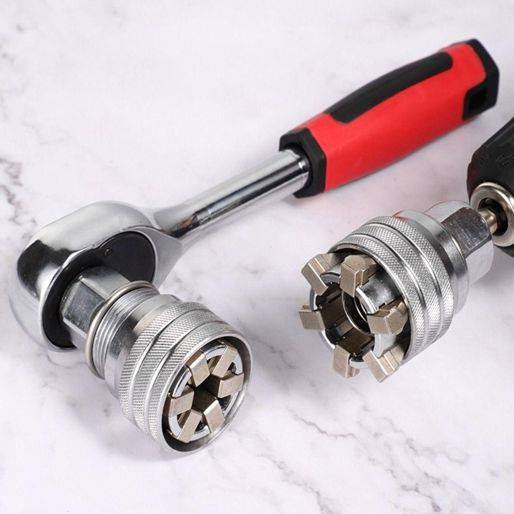 2PCS Multi-Function Hex Wrench Adapter Kit Adjustable Socket Adapter  Universal Tool