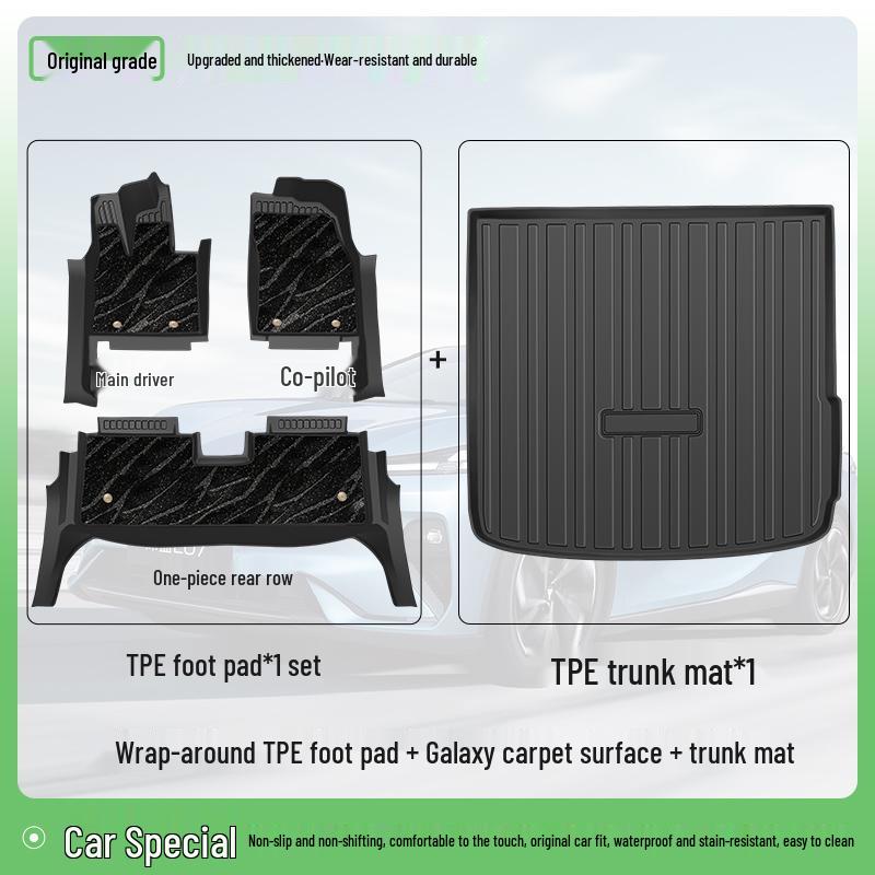 Full Coverage TPE Floor Mats for 26 BYD Song PRO Models - Custom Car Carpet Accessories