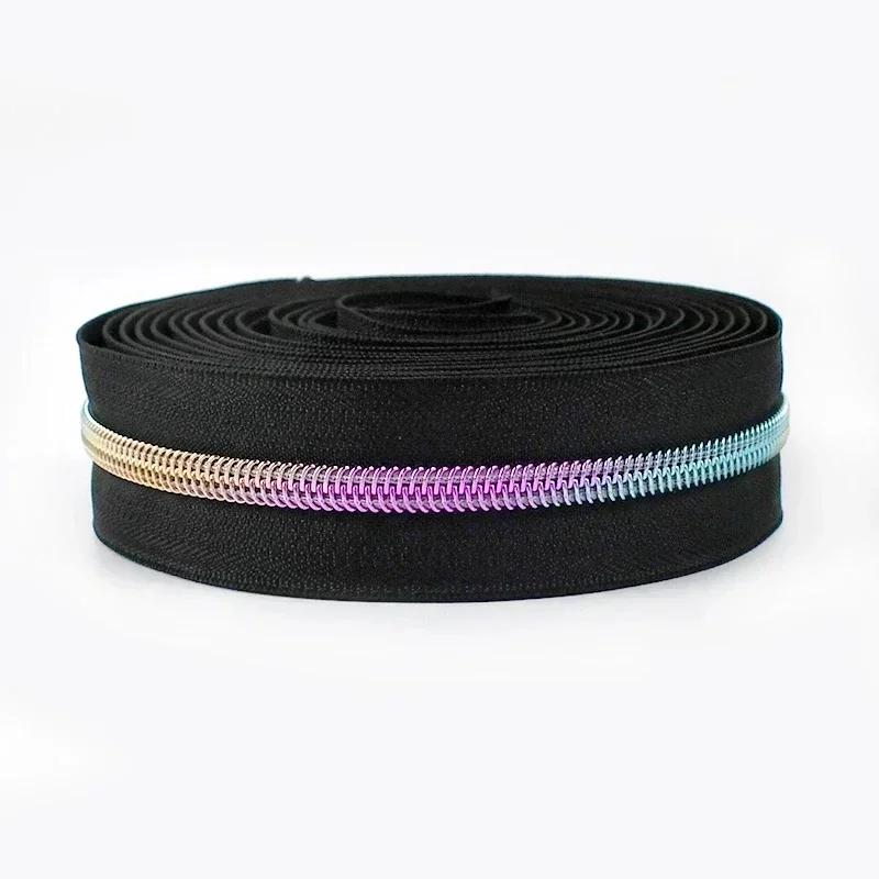 1-10M Meetee 5# Nylon Zippers Coil Plastic Zipper Tapes By The Meter Sewing Zips for Clothes Repair Kit Replacement Accessories