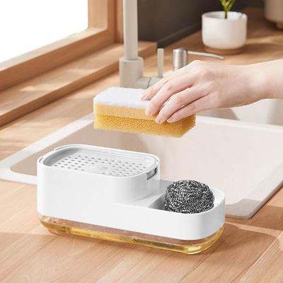 Seife Pumpe Dispenser Flasche Automatische Flüssigkeit Küche Schwamm Pinsel Lagerung Box Manuelle Presse-Typ Halter Reinigung Werkzeug Haushalt
