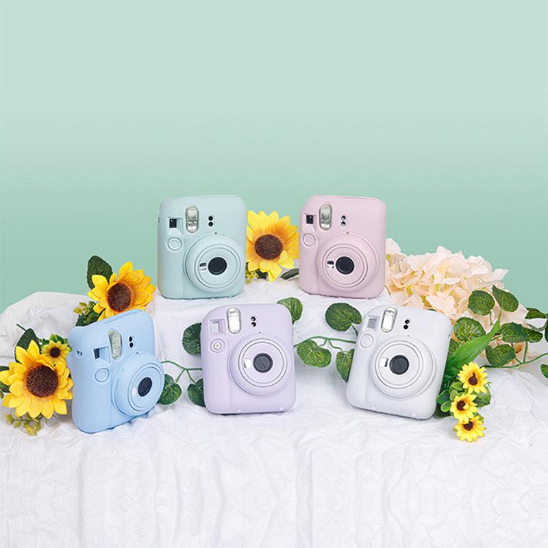 Per Fotocamera Fujifilm Instax Mini12 Custodia in Silicone Guscio Copertura Protettiva Monocolore Morbida Antigraffio Per Custodia Instant Mini 12