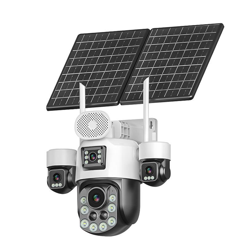 

Four-Lens Solar 4G Surveillance Camera with 99x Zoom, HD Remote Monitoring, No Power or Network Needed for Orchards
