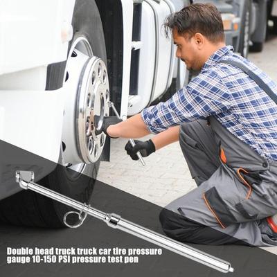 10-150PSI Dual Head Truck Service Tire Air Pressure Gauge Tool Heavy Duty Auto Tire Pressure Tester Pencil For Car Motorcycle