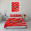 Set Biancheria da Letto Rossa con Logo Arsenal Set Copripiumino Federe Decorazione per la Casa (1 * Copripiumino 2 * Federe, senza piumino)