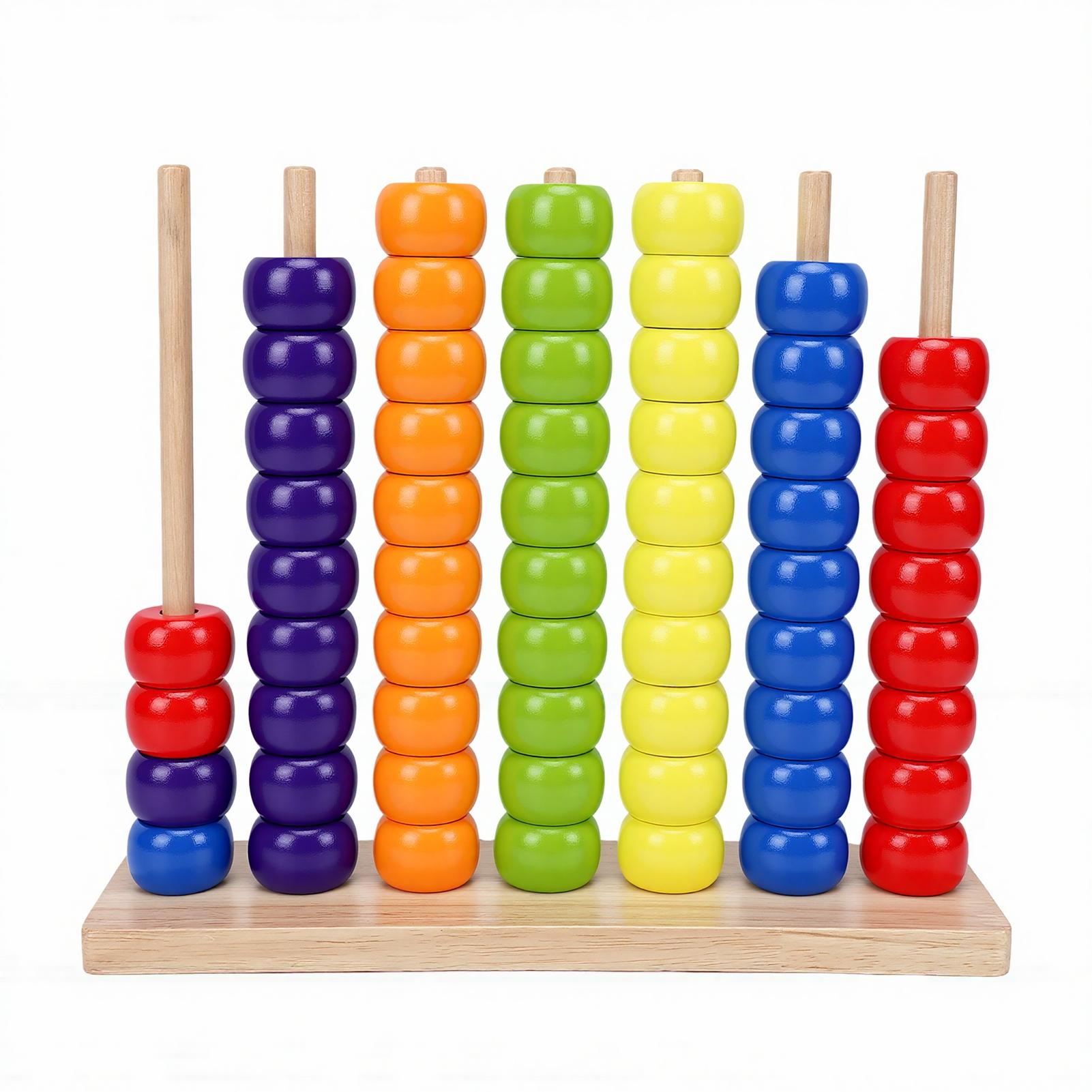 Деревянная развивающая игра-головоломка на сопоставление цветов и stacking «Кольцевая пирамидка» для семейных игровых вечеров