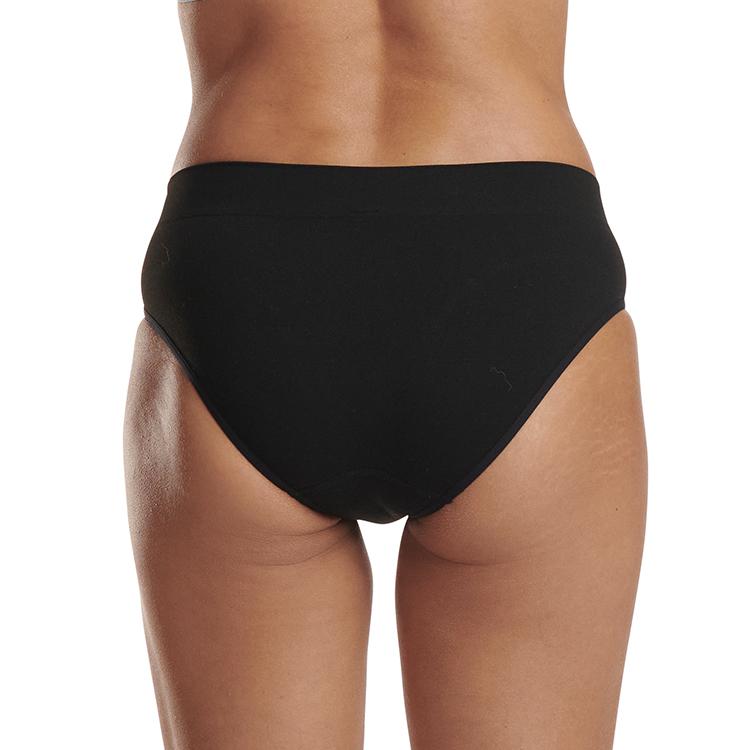 adidas Originals Full Coverage Elastic Comfortable Autumn Thin Antibacterial Triangle Underwear 2-Pack Women Underwear Black 4A4P67-908