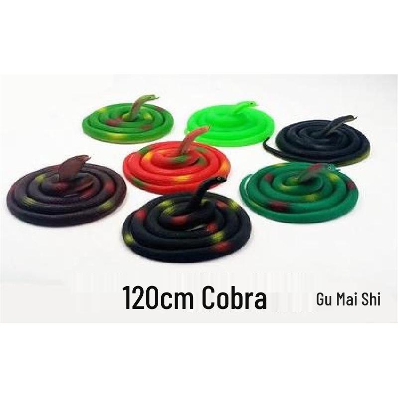 Children's Large Soft Rubber Green Snake Prank Toy Model