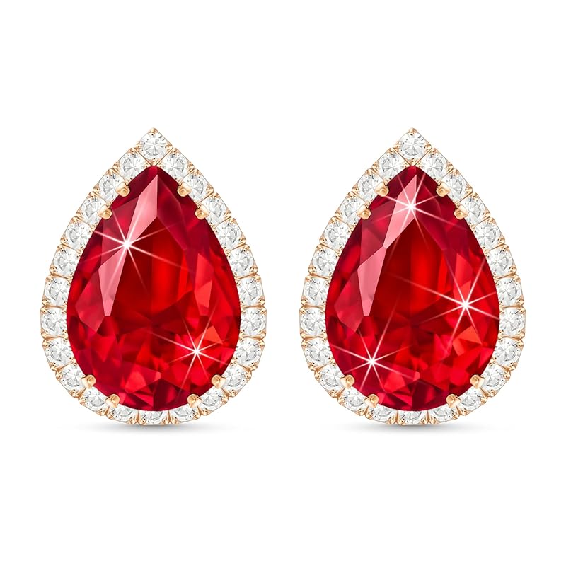 

Linawe garnet earrings earrings ladies rose gold ruby crystal jewelry birthstone jewelry crystal peering diamond teardrop birthday present wedding
