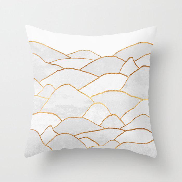 20 New Pink Marble Geometric Pillowcase Marble Velvet Sofa Cushion Cover