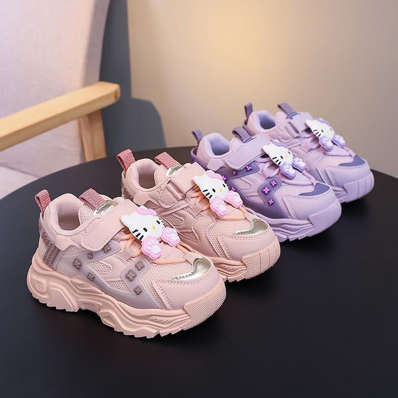 Girls Cute Cartoon Chunky Sneakers Non Slip Sweet Running Shoes For Kids Autumn Casual Sport Trainers