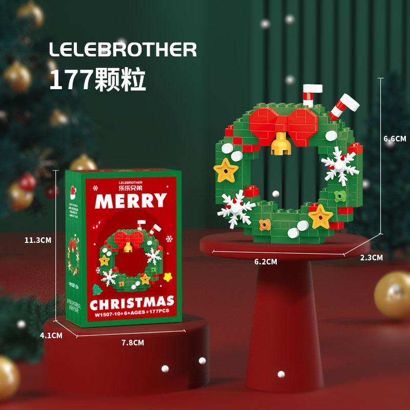 Sada mikro stavebnic Santovy sobi Puzzle Skládací kostky Stolní dekorace Hračky Děti Děti Vánoční dárky