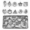 30Pcs Cookie Mold Stainless Steel Sugar Biscuit Press Stamp Embosser Cookie Cutter Cake Mould DIY Pastry Baking Accesories Tool