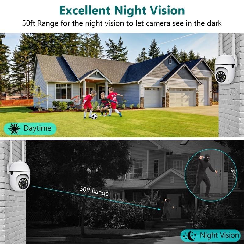 200W 5Ghz a 2,4GHz Wifi IP kamera HD 1080P IR plnobarevné noční vidění Zabezpečení Venkovní bezdrátová sledovací kamera AI Sledování člověka (1/2/4 ks)