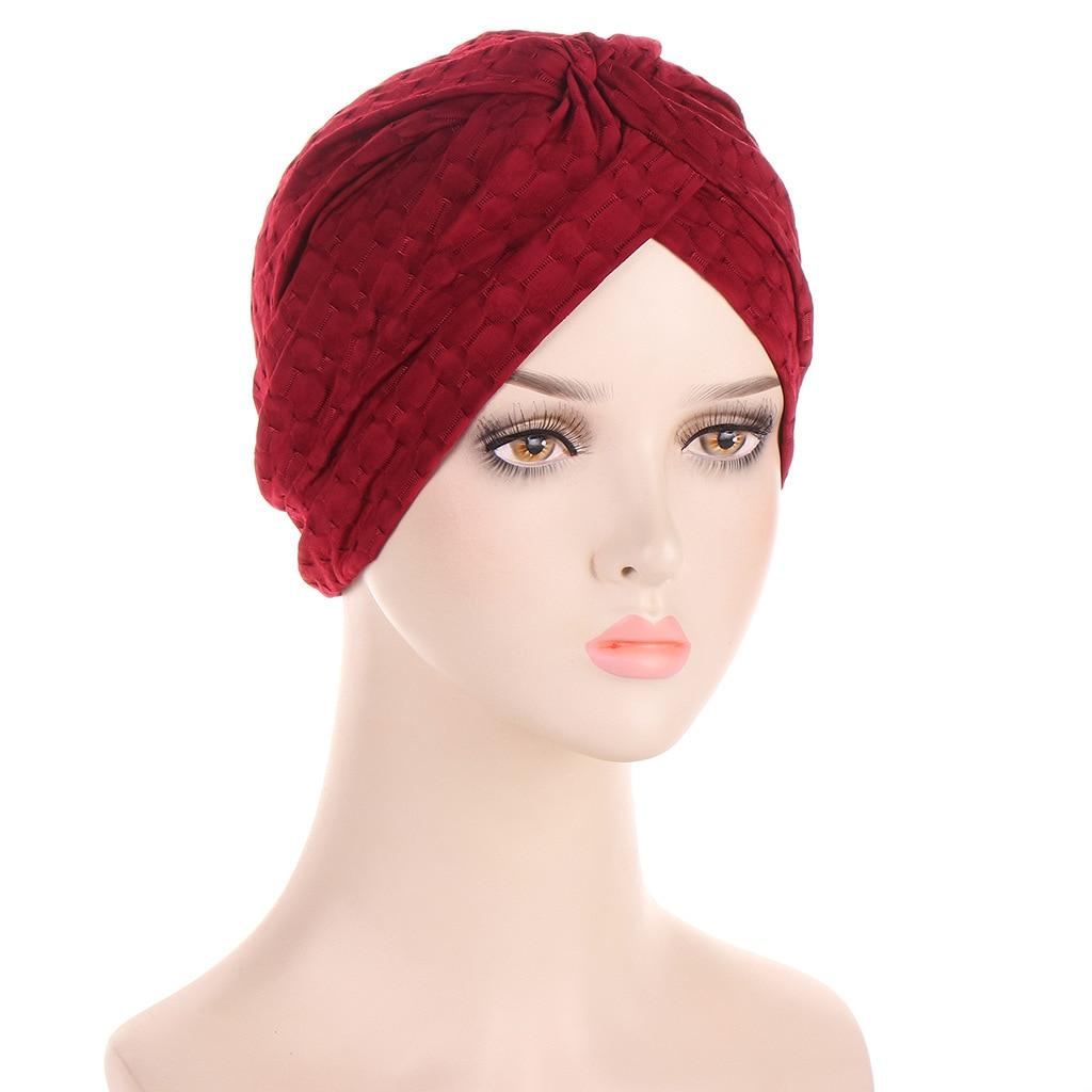 Atmungsaktive einfarbige muslimische Frauen-Turbanmütze EMA