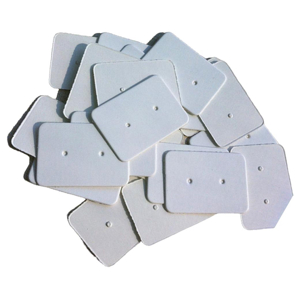 

100 шт., серьги-гвоздики для карт, многоцветный картонный аксессуар, ретро пустой крафт-сувенир, инструменты для украшения, подвесные бирки белый