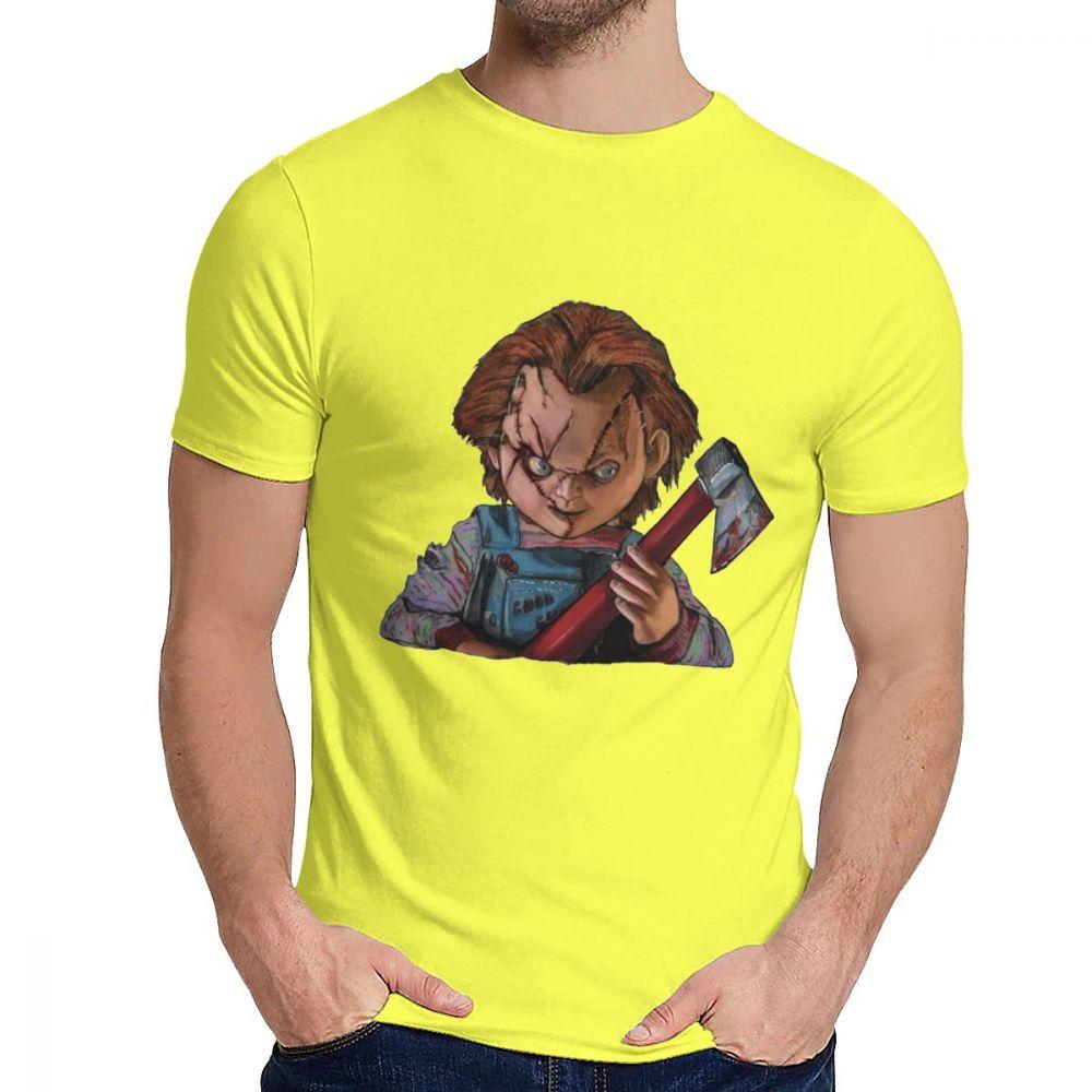 Quality Cotton Chucky Horror Child Movies T Shirt Man Soft Cotton Classic Round Neck