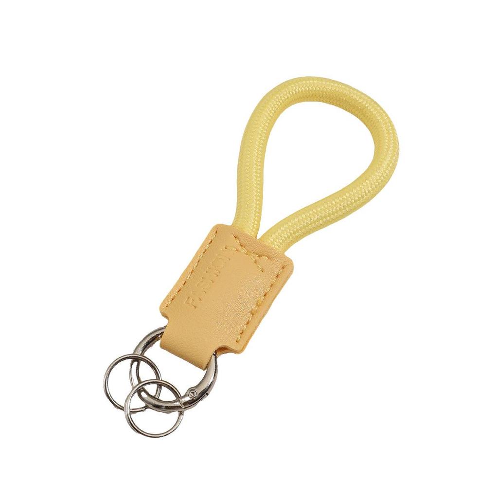 Handwoven Genuine Leather Keychain Pendant - Embossable Logo, High-Quality Lanyard, Anti-Loss Car Keychain.