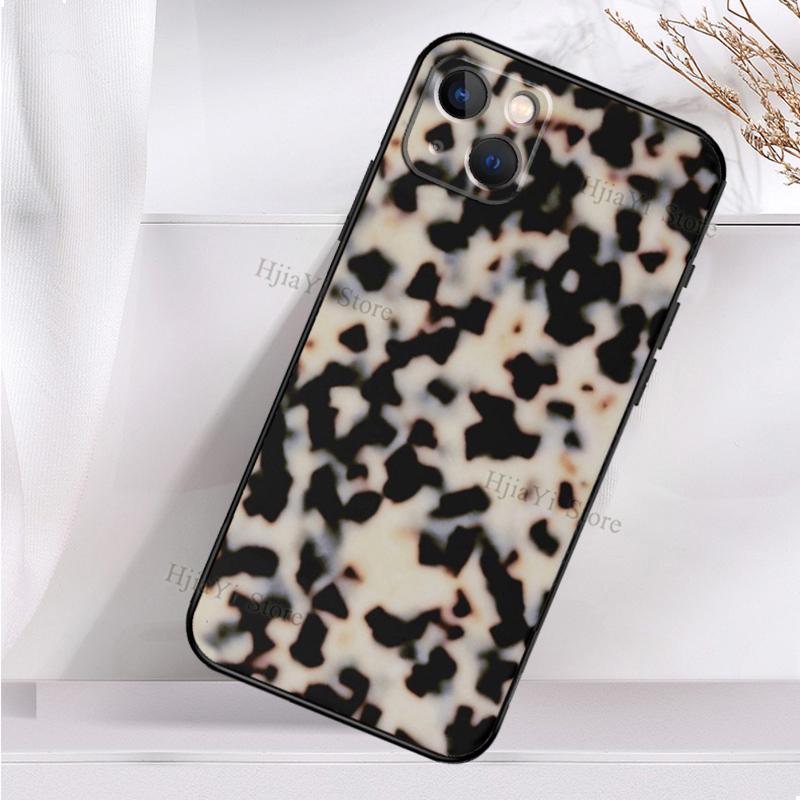 Tortoise Pattern Tortoiseshell Silicone Phone Case For iPhone 11 14 12 13 Pro Max Mini X XR XS Max 6 7 8 Plus SE 2020 Cover