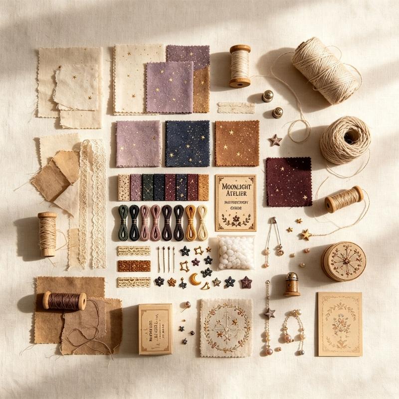 Miniatur Stofffiguren Szene Nähset für Regal-Auslage, DIY Handmontage-Projekt mit Tischakzent und Geschenk-Attraktivität