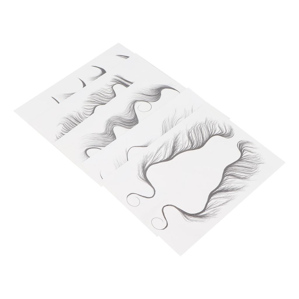 5Pcs Temporary Hair Tattoo Stickers Curly Hair Makeup Stickers Fake Hairline Tattoo Stickers