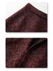 Ankola Red Leopard Print Tweed Mini Skirt - Women's 2024 A-Line High Waist Hip-Hugging Skirt
