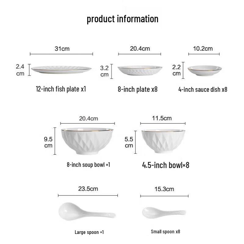 Jingdong Crafted Bone China Dinnerware Sets