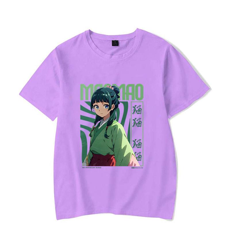 New Anime The Apothecary Diaries Maomao Print T-shirt Women Men Summer Casual Funny Short Sleeve Shirt Fashion Loose Tops