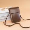 Umhängetaschen für Damen mit Klappe, Mini-Schultertaschen aus PU-Leder und Handtaschen für Mädchen, Damentelefon, einfache, solide Designertasche
