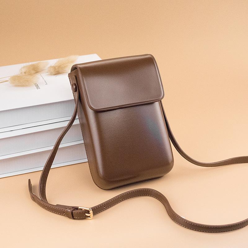 Umhängetaschen für Damen mit Klappe, Mini-Schultertaschen aus PU-Leder und Handtaschen für Mädchen, Damentelefon, einfache, solide Designertasche