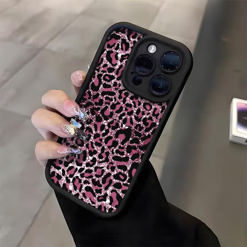 Pink Leopard Print Trendy Pattern Phone Case For iPhone 17 Pro Max XS X XR 17 Air 16 Plus 16E 15 14 13 12 11 7 8 SE  Cover