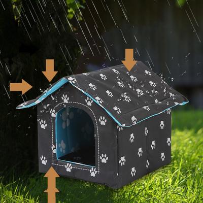 Açık Hava Kedi Evi Yavru Kedi Açık Hava Barınağı Su Geçirmez Evcil Hayvan Mağarası Yalıtımlı Katlanabilir Evcil Hayvan Çadırı Yatak Çıkarılabilir Yıkanabilir Evcil Hayvan Evi