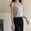 Ice Silk White Camisole Vest for Women's Summer Knitted Inner Top Fashion