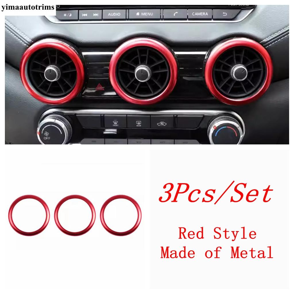 Zentraler mittlerer Luft-Klimaanlagen-Lüftungsauslass-Ring Kreisabdeckung Verkleidung Dekor Zubehör für Nissan Sentra / Sylphy - 2024