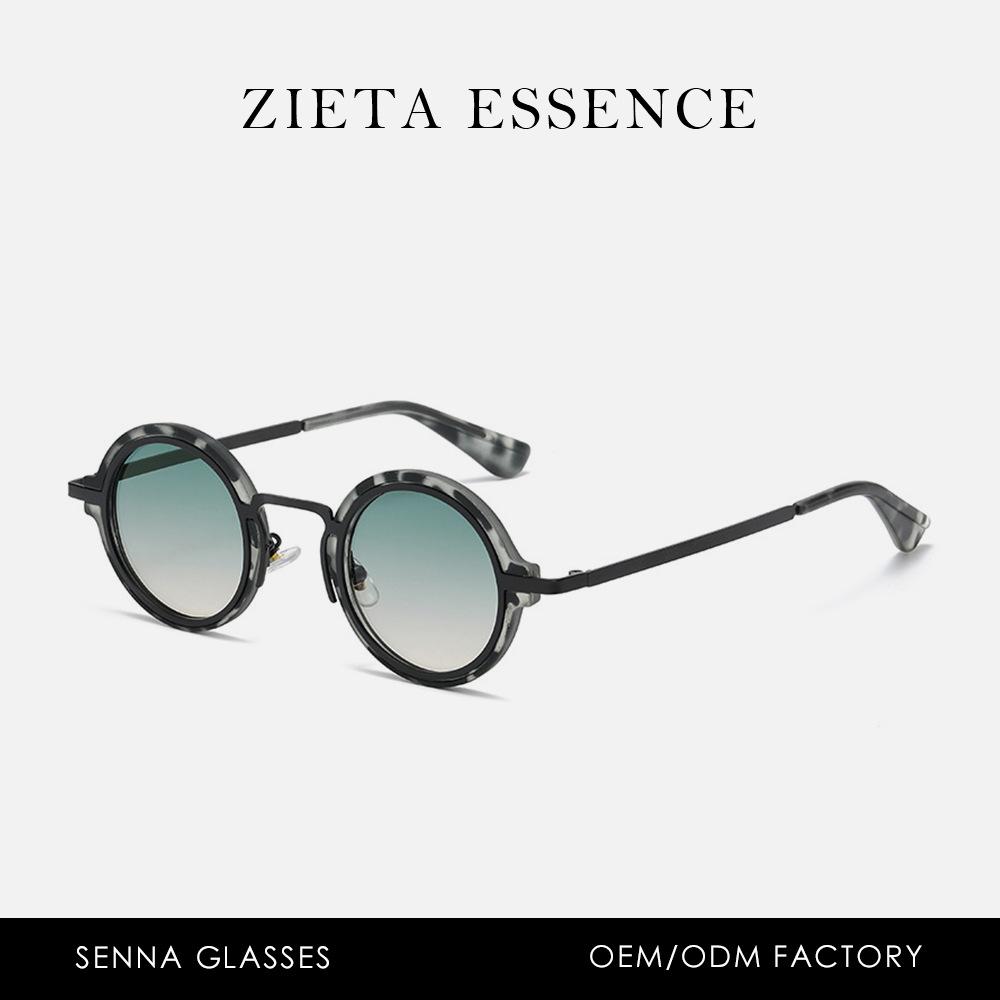 Metal Harbor Style Small Round Frame Sunglasses P Glasses Punk Full Frame British Retro Sunglasses