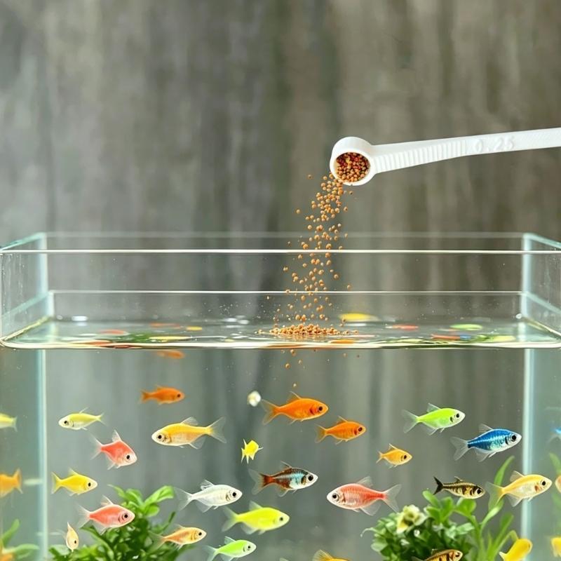 3PCS White Feeding Spoons Dosing Spoon For Fish Tanks With Accurate Measurement Marks And Versatile Usage Easy Use